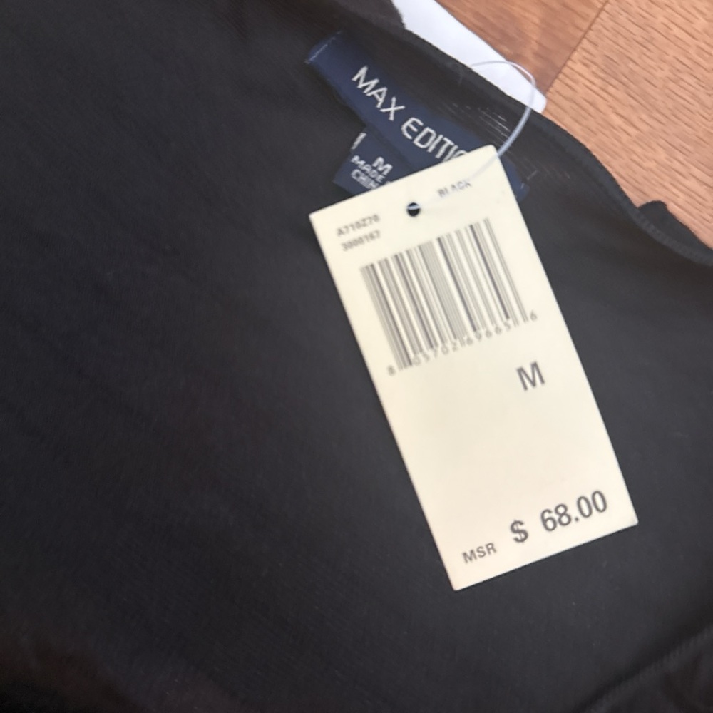 Size Medium Max Edition Solid Black Tiered Ruffle… - image 4